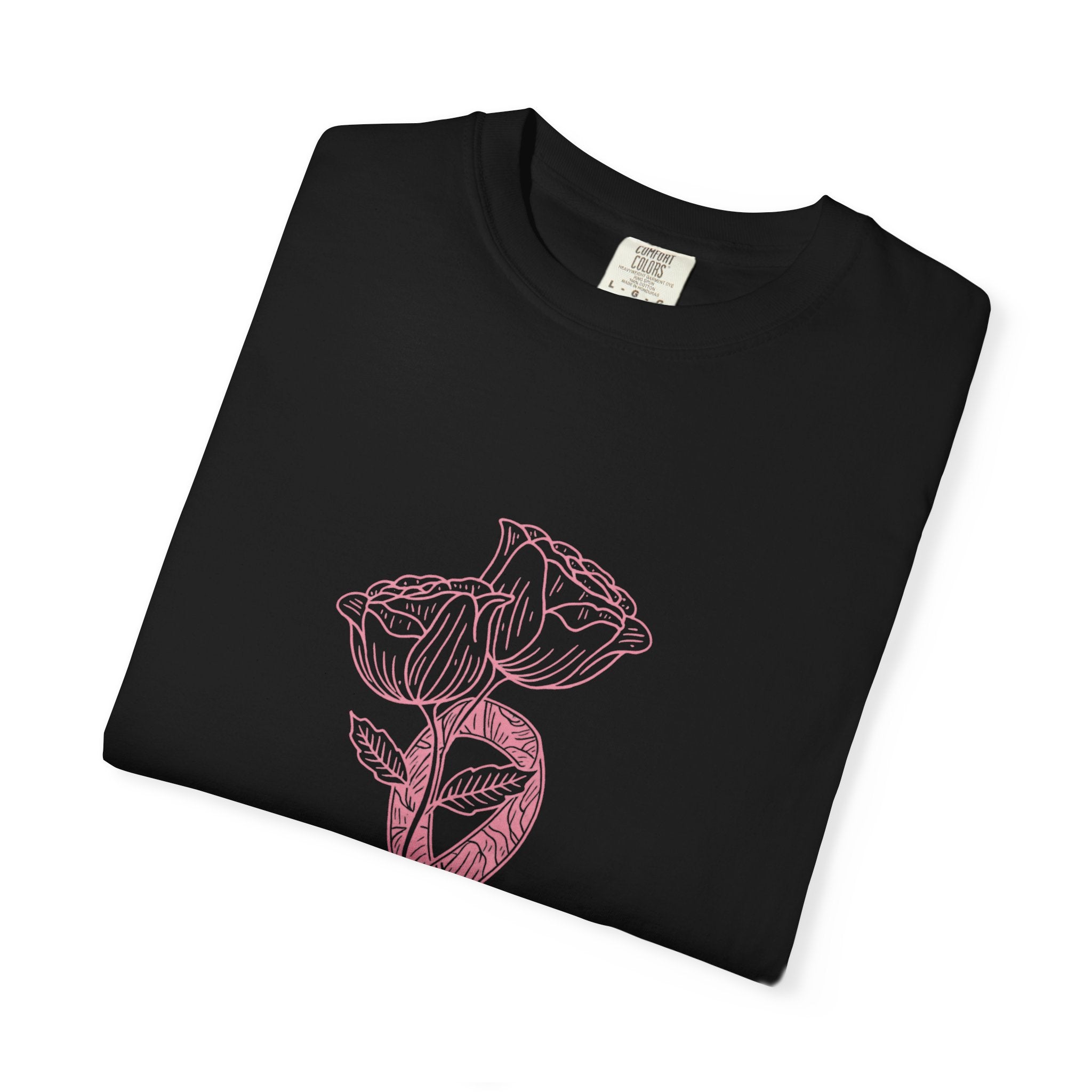 Pink Ribbon Floral T-Shirt, Awareness Shirt, Gift for Her, Breast Cancer Support, Casual Wear, Hope Shirt