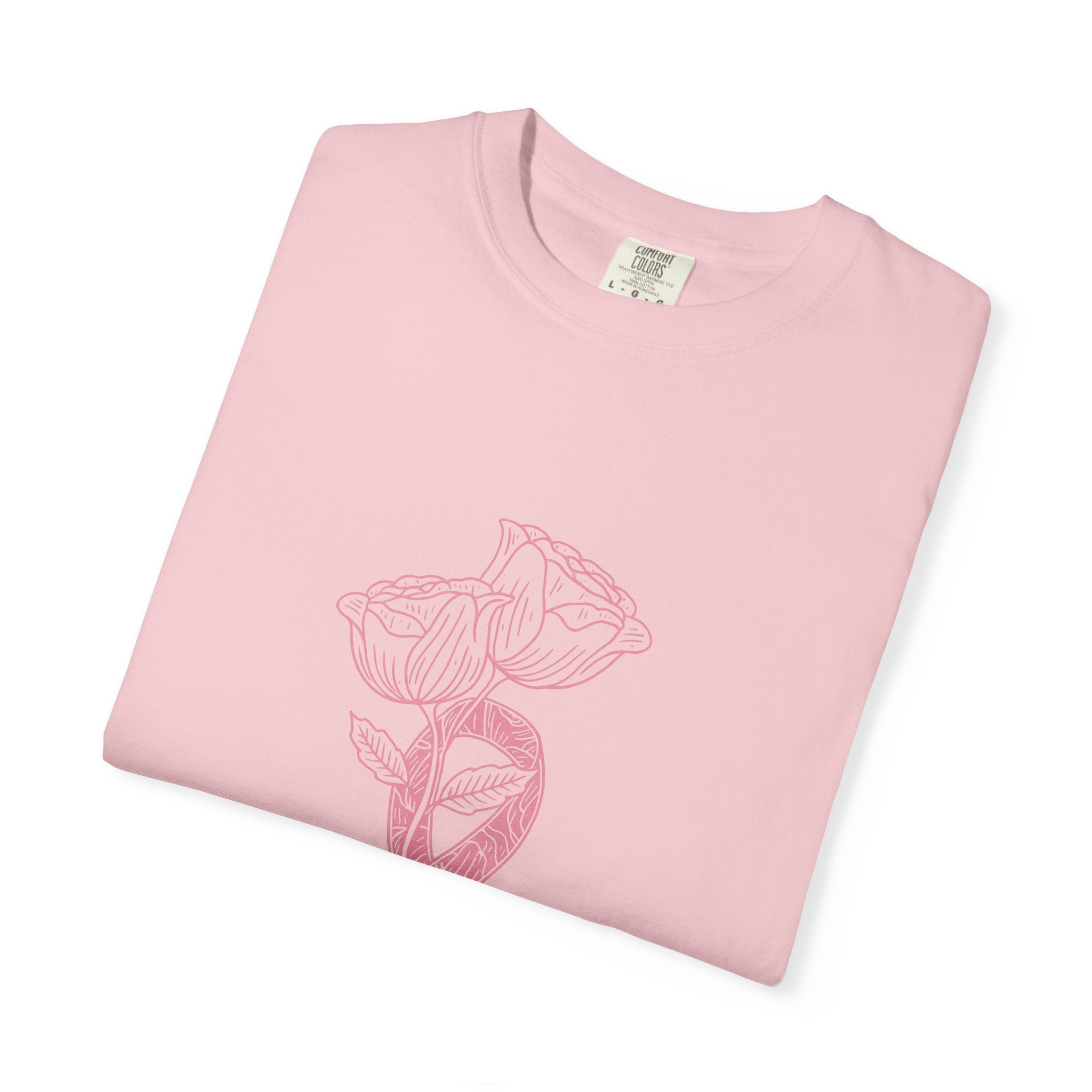 Pink Ribbon Floral T-Shirt, Awareness Shirt, Gift for Her, Breast Cancer Support, Casual Wear, Hope Shirt