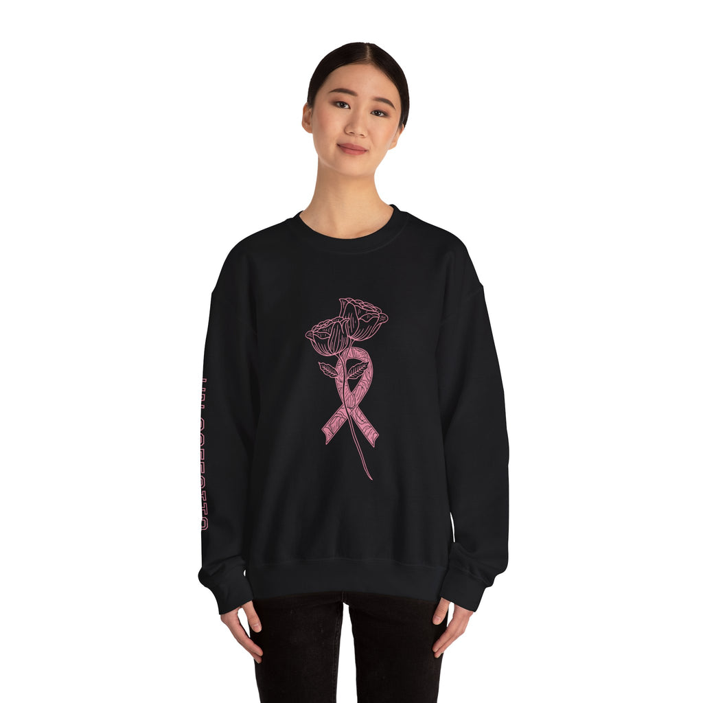Breast Cancer Awareness Crewneck Sweatshirt, Cozy Gift for Her, Supportive Fashion, Pink Ribbon Sweater, Fight for a Cure Apparel